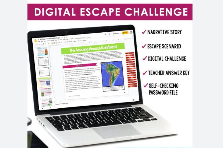 Digital Escape Room Informational Text Features Answer Key