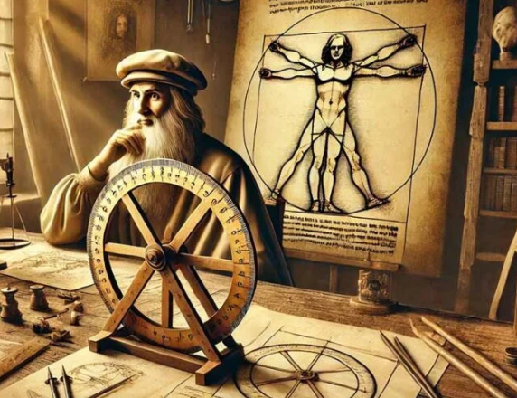 Bussola to Measure Angles Within a Circle Leonardo da Vinci