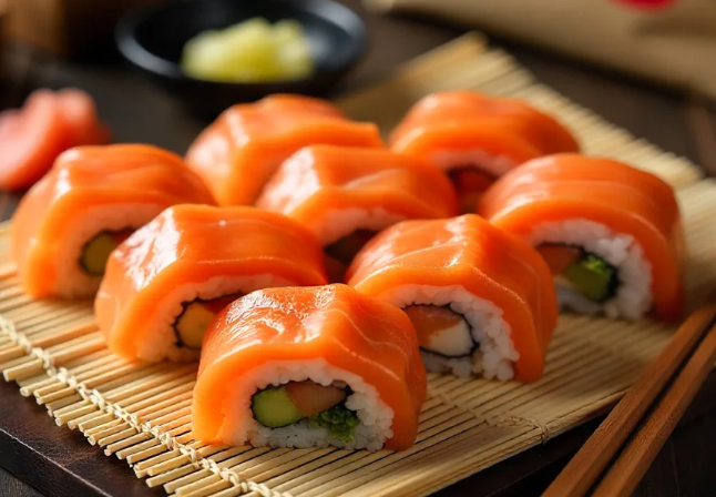 salmon wrapped sushi order nyt